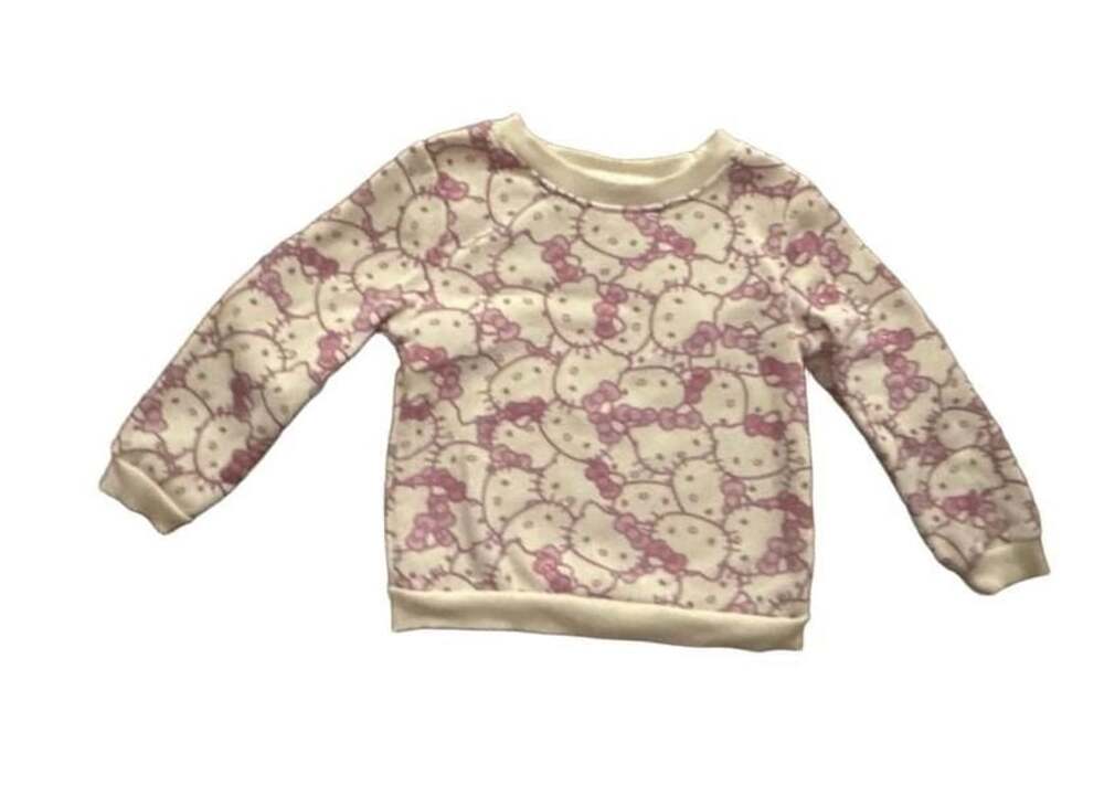 Hello Kitty Sweatshirt Size 4 Pink White All Over Print